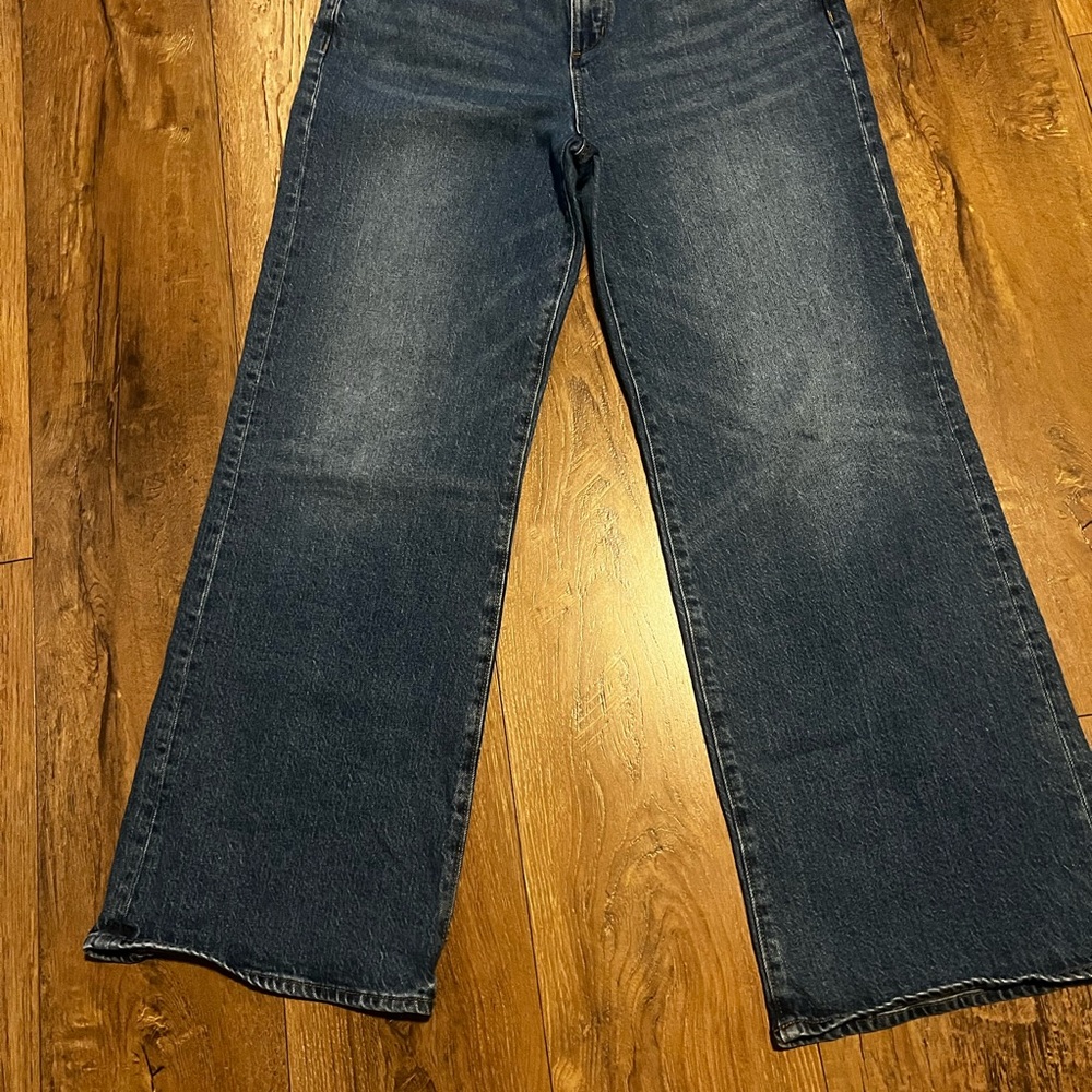 Classic High-Rise Wide Leg Women's Jeans — Dark Blue